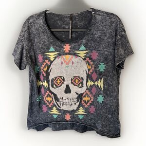 The Clas-Sic Calavera Sugar Skull  Distressed  Shirt Size L USA motorcycle